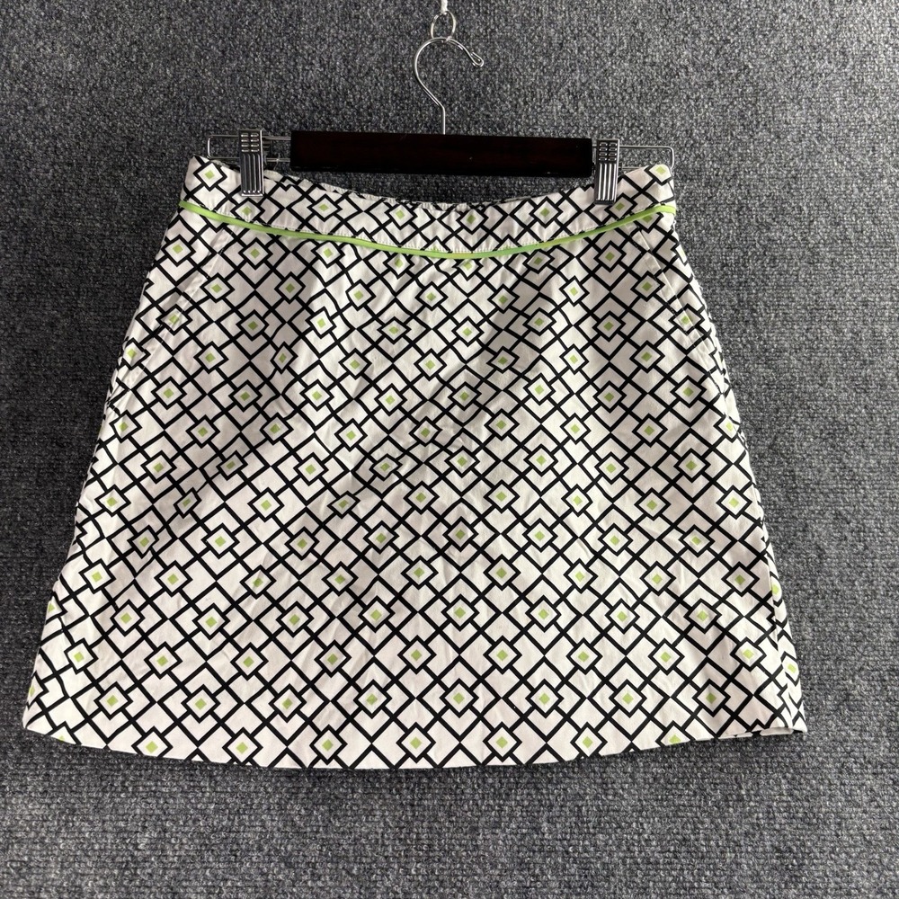 Fairway & Greene Golf Skort Women's Sz 4 Tennis Pickle Ball Skirt White Green